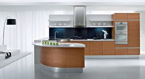 Curved Modular Kitchen