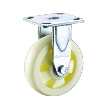 Heavy Duty White Nylon Caster Wheel - Full Injection PP Double Ball Bearing White | Abrasion Proof Sturdy Impact Resistant