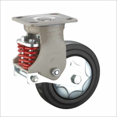 Shock Absorbing Elastic Rubber Caster Wheel