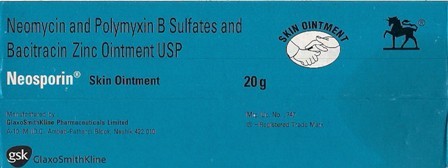 Neosporin Polymyxin B Sulphate 5000 units, Bacitra