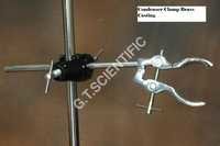 Condenser Clamp Brass Casting - Stainless Steel, Silver Color | 1 Year Warranty For Laboratory Use