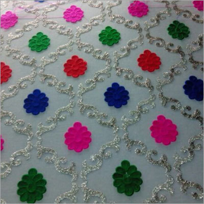 Colored Cotton Embroidered Fabrics
