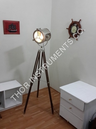 Nautical Vintage Spotlight W/Tripod Search Light