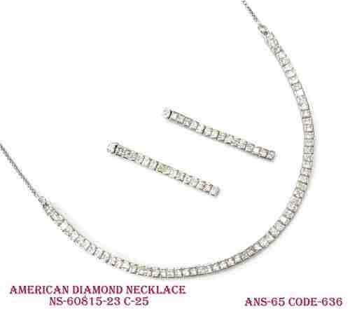 American Diamond CZ Necklace Set