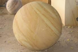 Articals - Sandstone, 100cm Diameter x 50cm Height, Beige | Durable Material, Weather Resistant, Unique Oval Design, Polished Finish, Easy Installation, Elegant Look