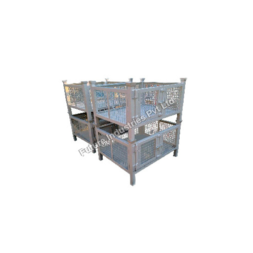 Metal Pallet with Wire Net Box