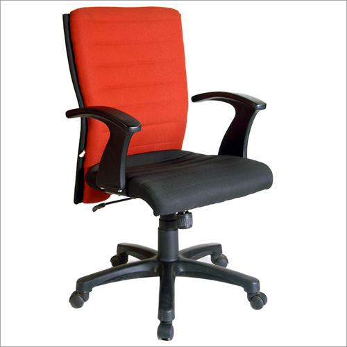Hagh Bock Chair - Fabric, Five Star Base, Red | Ergonomic Design, Adjustable Height, Swivel Base