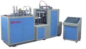 Paper Cup Forming Machine - 440 Volt, 5 HP | High-Speed, Fully Automatic, 75 Pcs/min Capacity, Grey Finish, Single Side PE Coated