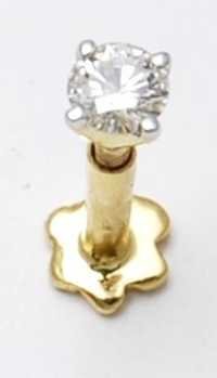 daily wear single diamond prong setting nose pin