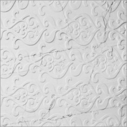 3D Fish Pattern White Marble