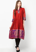 Chanderi cotton banarasi Fancy Anarkali kurti