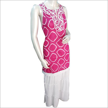 Tie Dye Embroidered Kurti