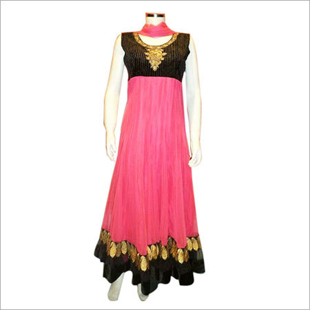 Anarkali Pink Black Suits
