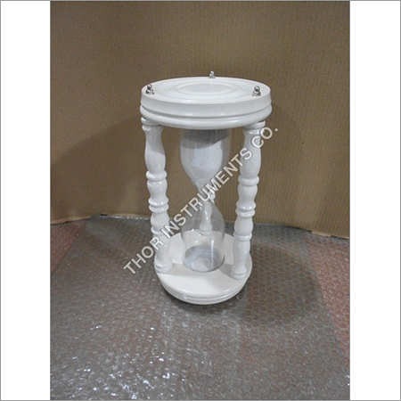 Wood & Glass TIMER White Wooden Sand Timer