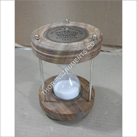 Nautical Brass & Wood Kelvin & Hughes Sand Timer