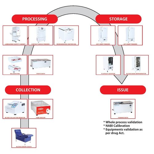 Blood Bank Equipment Processing Chart