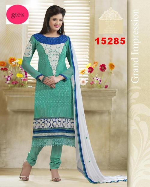 Chikan and Neck Patch Work Suit.