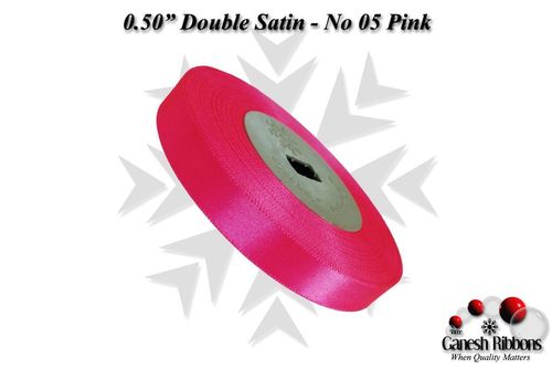 Double Satin Ribbons - Pink