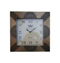 Antique Brass Fitted Wooden Wall Clock