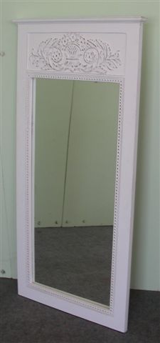 classic carved white mirror