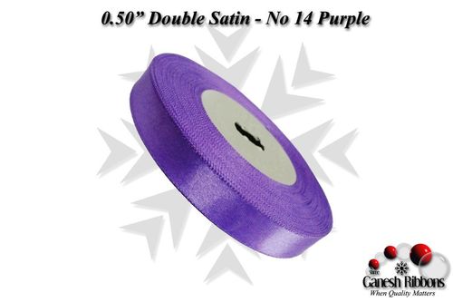 Double Satin Ribbons - Purple