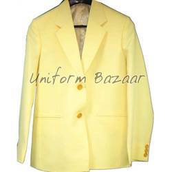 Jodhpuri Blazers - Polyester, Customizable Size, Yellow, Fused Interline Lining | Durable, Neat Stitching, Comfortable Fit, Professional Look, Padded Shoulders, Button Closure, Customizable Logo