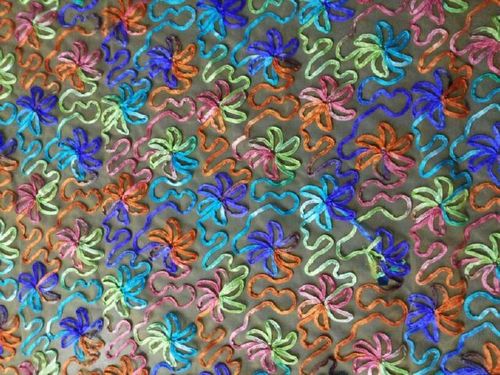 Crewel Embroidered Fabric