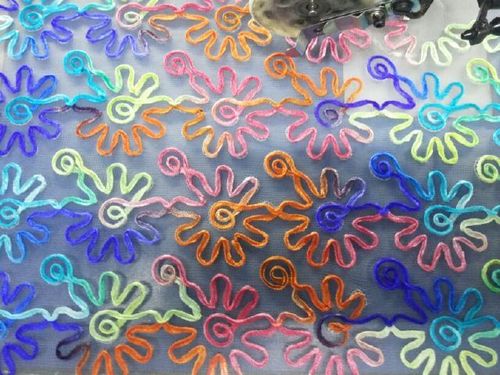 Machine Embroidered Fabric
