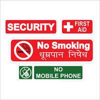 No Smoking Label