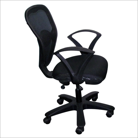 Office Chair - Mesh, Plastic, 45x50x110 cm, Black | Ergonomic Design, Adjustable Height, Swivel, Back Support