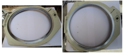 Ring With Holder - Metal, 10Cm Diameter, Beige Color, 2Mm Thickness | Customizable Size, Durable Material, Easy Installation, Secure Hold, Versatile Design