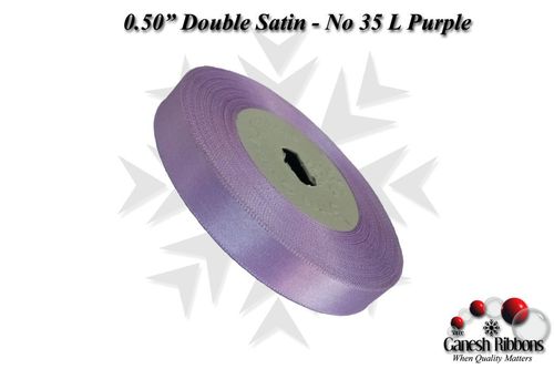 Double Satin Ribbons - L Purple
