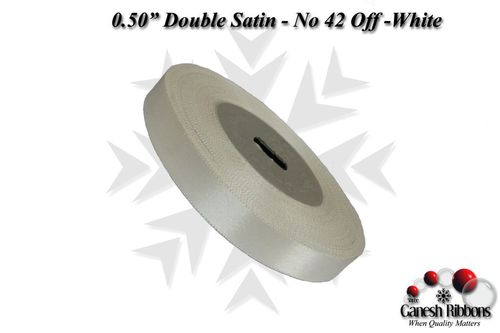 Double Satin Ribbons - Off White