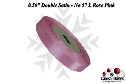 Double Satin Ribbons - L Rose Pink