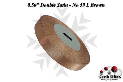 Double Satin Ribbons - L Brown