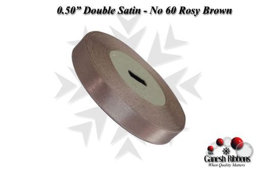 Double Satin Ribbons - Rosy Brown