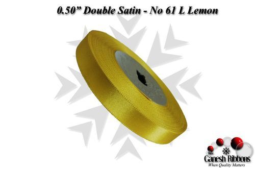 Double Satin Ribbons - L Lemon