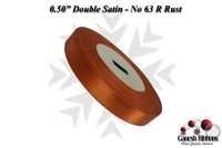 Double Satin Ribbons - R Rust