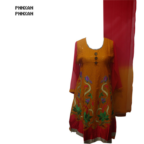 Brown Red Salwar Kameez