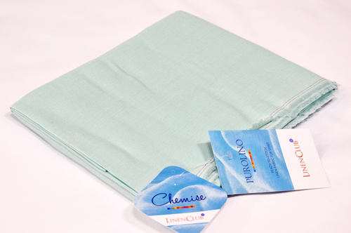100% Linen Powder Blue Shirting Fabric