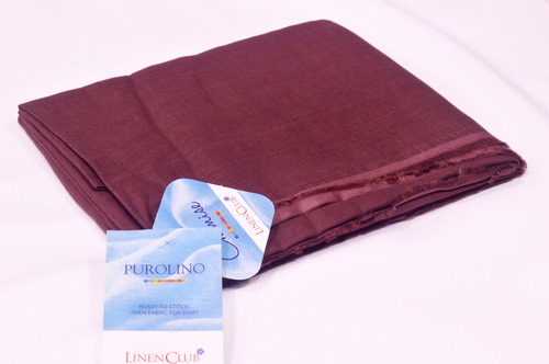 100% Linen Byzantium Violet Shirting Fabric