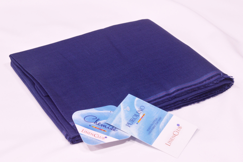 100% Linen Persian Indigo Shirting Fabric