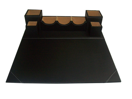 Black Leather Desk Blotter