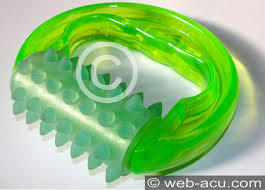 ACi Handy Roller Soft - Soft Plastic Green Oval Textured | Pain Relief Relaxation Improved Circulation Handheld