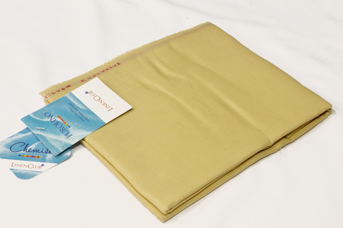 100% Linen Vanilla Yellow Shirting Fabric