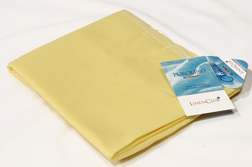 100% Linen Jasmine Yellow Shirting Fabric