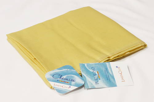 100% Linen Yellow Shirting Fabric