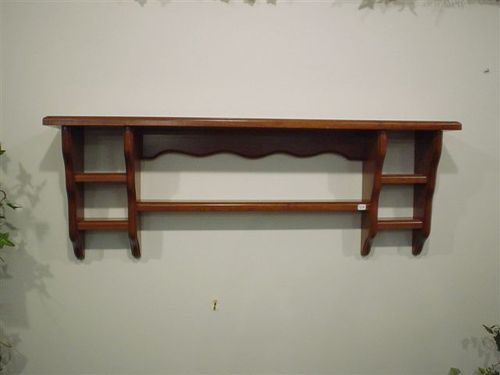 cherry shadow box wall shelf