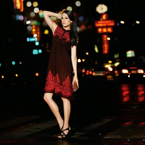 BLACK GEORGETTE DESIGNER KURTI
