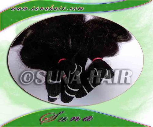 Malaysian curly natural color weft virgin remy hair ex